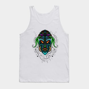 premium colorful mythical skull vector art Tank Top